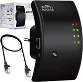 WIFI SIGNAL AMPLIFIER CURVED W02 - Verbeter je Internetontvangst! - WPS - LAN - Zwart