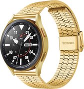 By Qubix 22mm - Stalen bandje - Goud - Huawei Watch GT 2 - GT 3 - GT 4 (46mm) - Huawei Watch GT 2 Pro - GT 3 Pro (46mm)