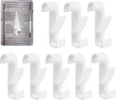 8 stuks haken voor radiatoren, badkamerhaken voor handdoekradiator, handdoekhouder, radiatorclip, haken voor handdoekverwarmers voor alle gangbare radiatoren (wit)