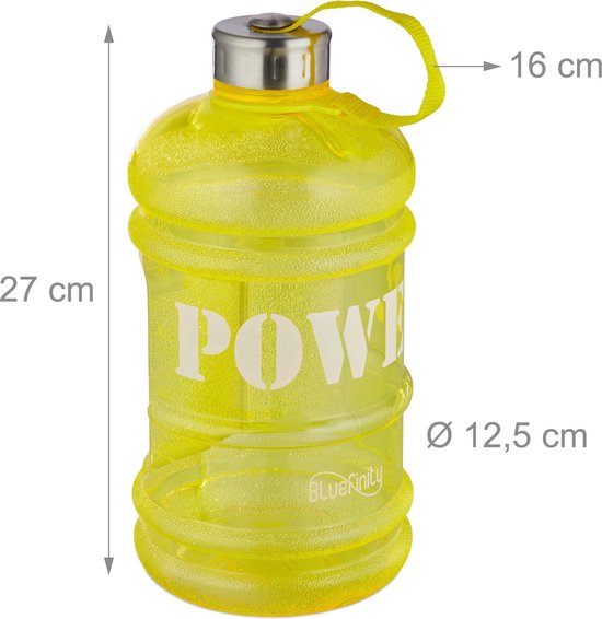 Fuel24 Roestvrijstalen kruik - 1,3 of 2,2 liter waterfles - extra sterk, BPA -vrij, lekvrij - grote sportfles, 1,3 l, 2,2 l, metalen fles - kleurenopties