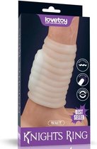 Gaine Pour Pénis Perlée Power Stretchy 7 Cm - Sextoy Bleu En TPE Flexible