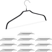 Relaxdays 100x kledinghangers - antislip - klerenhangers - rubber coating - kleerhangers