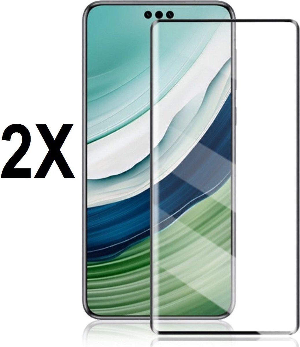 Screenz® - Screenprotector geschikt voor Huawei Mate 60 Pro - Tempered glass Screen protector geschikt voor Huawei Mate 60 Pro - Beschermglas - Glasplaatje - 2 stuks