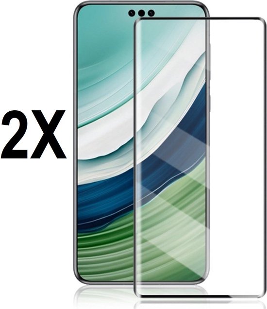 Screenz® - Screenprotector geschikt voor Huawei Mate 60 Pro - Tempered glass Screen protector geschikt voor Huawei Mate 60 Pro - Beschermglas - Glasplaatje - 2 stuks