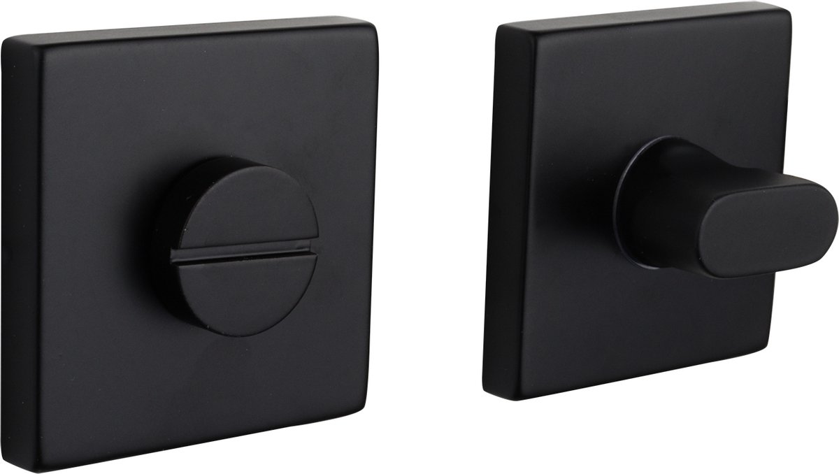 Lavuzo WC-sluiting Zwart vierkant rozet | Per Set