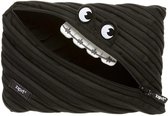 Etui - zwart - beugel zwart - zwarte etui - Gorge Monster - pennendoos - tekenetui - pennenetui - grappig met beugel