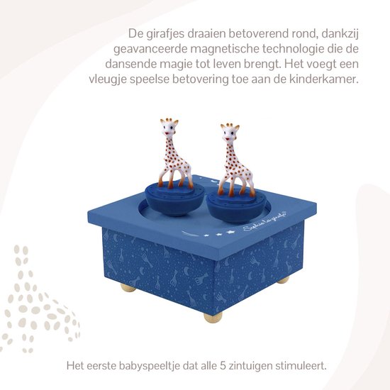 Sophie de giraf Muziekdoosje Milky Way - Dansende Sophie's - Baby muziekdoos - Kraamcadeau - Babyshower cadeau - Vanaf 12 maanden - 11.5x11.5x8.5 cm - Blauw van Sophie de Giraf. — afbeelding 3