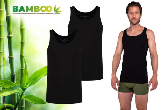 Bamboo Essentials - Hemden Heren - Onderhemd Heren - 2-pack - Tanktop Heren - Singlet Heren - Bamboe