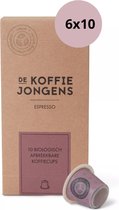 Nespresso cups - De Koffiejongens - Espresso - 100% biologisch afbreekbaar - 60 koffiecups - 100% Nespresso compatible