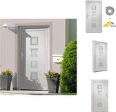 vidaXL Toegangsdeur PVC - 98x200 cm - 5-punts veiligheid - verstelbare scharnieren - Deurhor