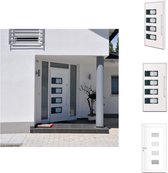 vidaXL Voordeur - PVC en aluminium - 110 x 210 cm - Wit - Veilig ontwerp - Deurhor