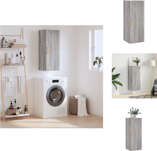 Homgoday Hangende vitrinekast, hout, commode, woonkamer, opslag, entree, zwevend, hangende hoek