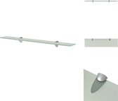 vidaXL Zwevende Plank - Matglas - 80 x 20 cm - 8 mm dik - 15 kg draagvermogen - Eenvoudig te monteren - Wandsteun