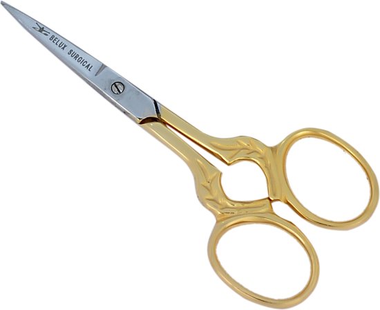 Belux Surgical Instruments / borduurschaartje 9cm - scherpe punt | Naaischaar | Kado voor naaister | goudkleurig schaartje voor knippen draadjes 1+1 Gratis