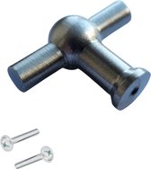 Kastknoppen Kansas T-Greep RVS - Kastknop - Meubelknop - T-Greep - deurknoppen voor kasten - Meubelbeslag - deurknopjes