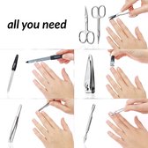 Solingen Duitsland Manicuresets voor dames & heren set van 7 stuks - Kwaliteits verzorgingsset – Nagel tangen & nagel knippers, pincet nagel set - Fantastisch cadeau voor alle gelegenheden