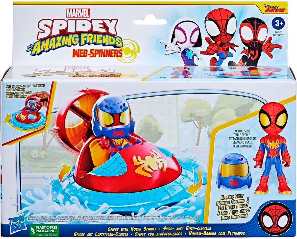 Figurine pour enfant Spidey And His Amazing Friends Figurine avec véhicule  Roto