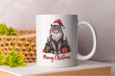Mok Meowy Christmas - Cats - Gift - Cadeau - CatLovers - Meow - KittyLove - Katten - Kattenliefhebbers - Katjesliefde - Prrrfect