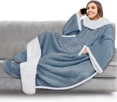 Pavilia - Sherpa Fleece deken met mouwen - Deken met voetenzak - Plaid met mouwen en voetenzak - TV Deken met mouwen en voetenzak - Warme deken