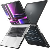 Case2go - Coque pour Macbook Pro 16 pouces (2021 & 2023) - Protection 360 - Hardcase - Zwart