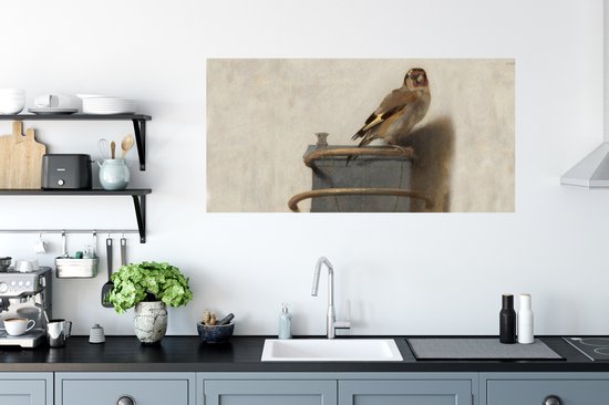 Muurstickers - Sticker Folie - Puttertje - Oude Meester - Carel Fabritius - 120x60 cm - Plakfolie - Muurstickers Kinderkamer - Zelfklevend Behang - Zelfklevend behangpapier - Stickerfolie