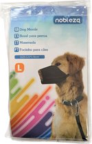 Nobleza Muilband hond - Muilkorf hond - Honden muilkorf - Stoffen muilkorf - Zwart - Mesh stof - L
