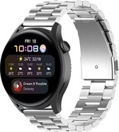 By Qubix Stalen schakelband - Zilver - Xiaomi Mi Watch - Xiaomi Watch S1 - S1 Pro - S1 Active - Watch S2