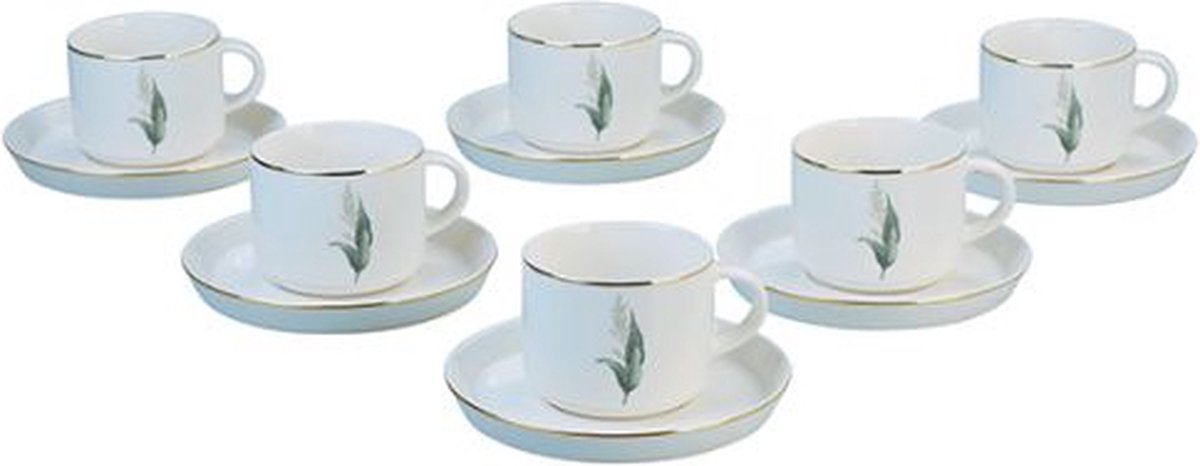 BRICARD LUNEL FLOWER ESPRESSOSET | GOUD 12-DELIG