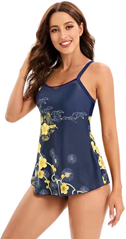Hanna Nikole Tankini-sets voor dames, bescheiden badmode, 2-delig