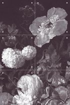IXXI Golden Age Moody Florals I - monochrome - Wanddecoratie - 60 x 40 cm