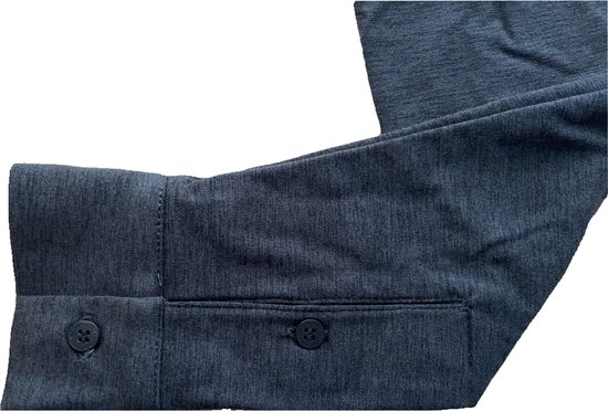 Func Factory heren Longsleeve Polo James zwart melange maat S van Func Factory — afbeelding 3