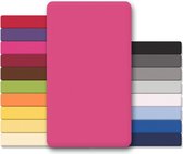 Hoeslaken, jersey-katoen, voor topmatrassen, verschillende kleuren en maten, roze, 140x200 - 160x200 cm