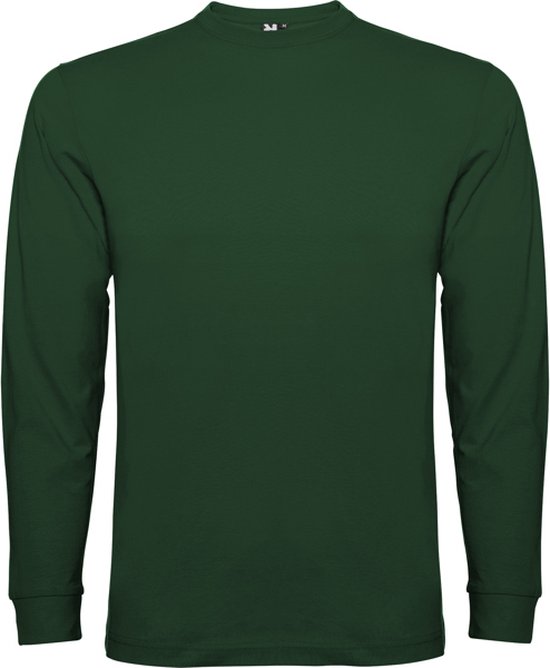 3 Pack Donker Groen Effen t-shirt lange mouwen model Pointer merk Roly maat L