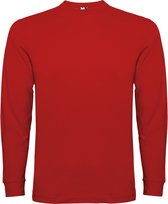 2 Pack Rood Effen t-shirt lange mouwen model Pointer merk Roly maat 2XL