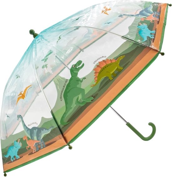 BB jongens paraplu Dinosaurus transparant 70 cm