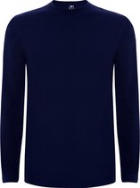 3 Pack Donker Blauw Effen t-shirt lange mouwen model Extreme merk Roly maat 3XL