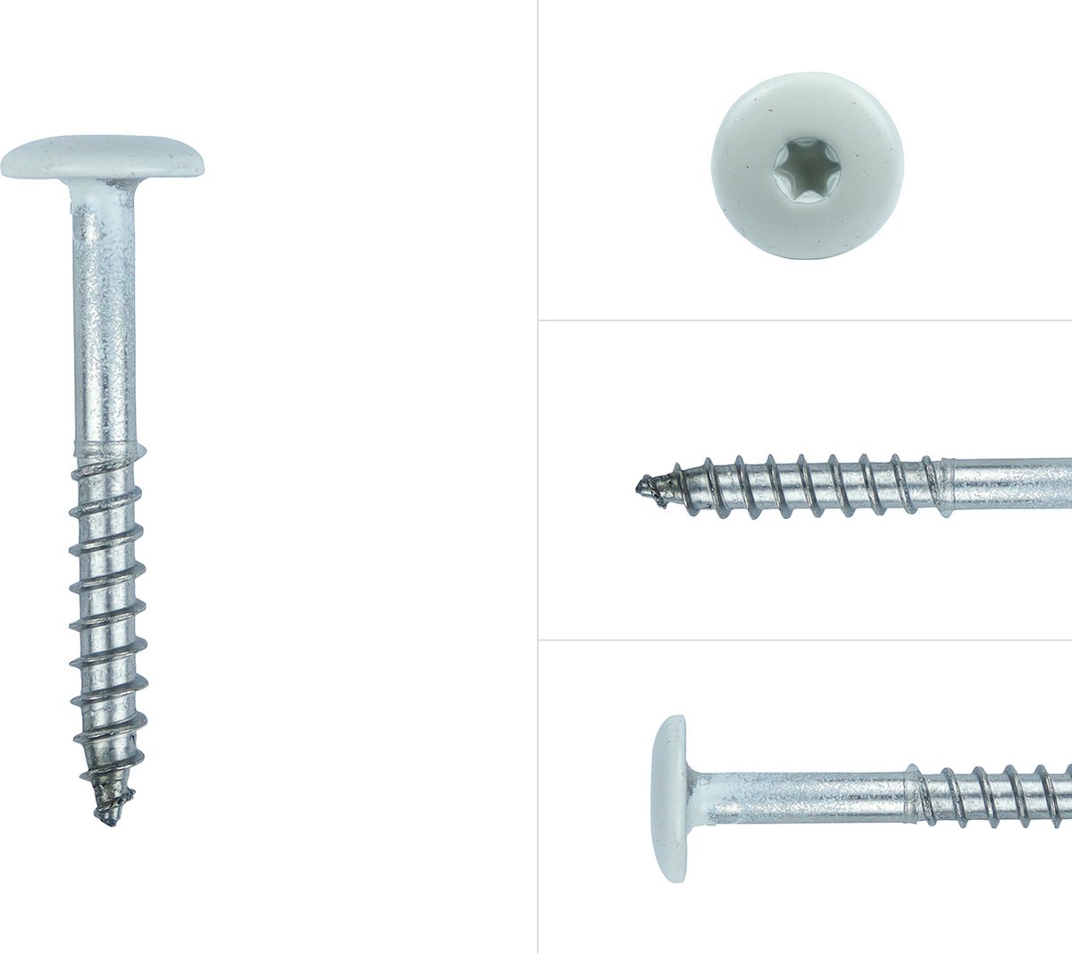 Wovar Kleurkopschroeven Crème rvs 4.8 x 38 mm | Doos 100 Stuks