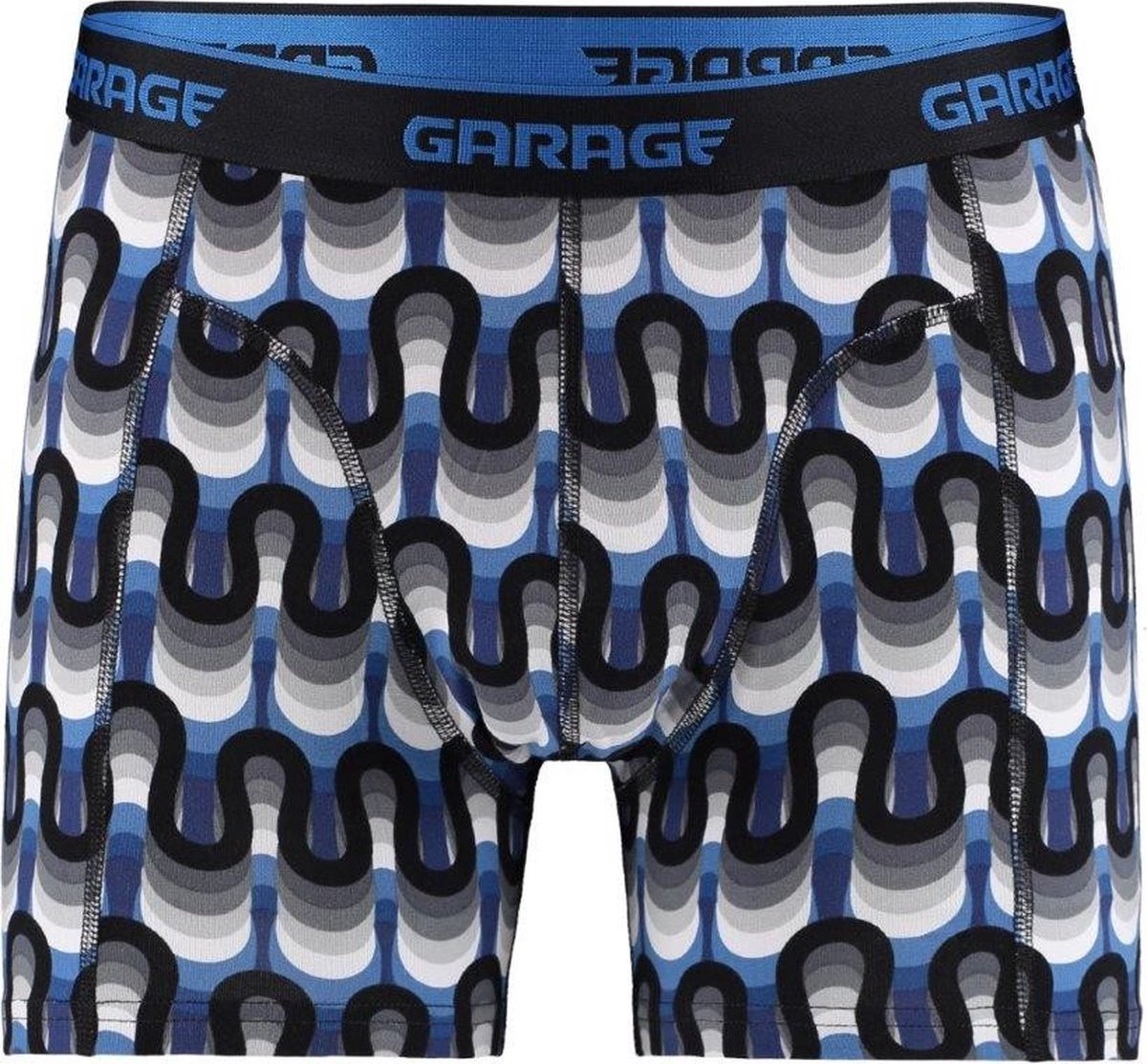 Garage - Boxershort Frisco Patroon Blauw - S - Body-fit