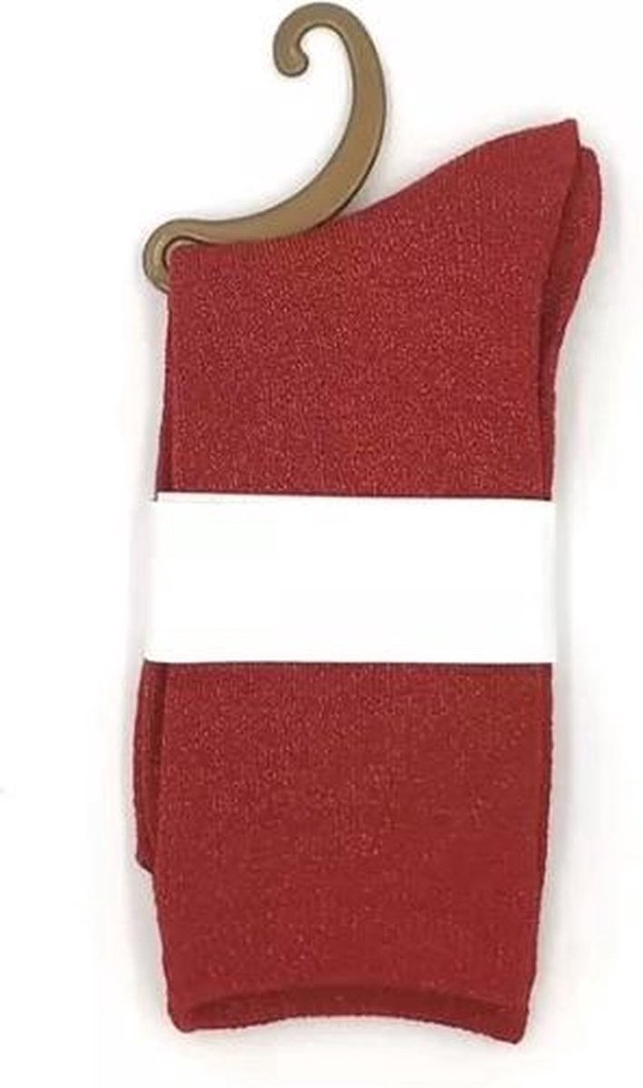 Glittersokken - Rood
