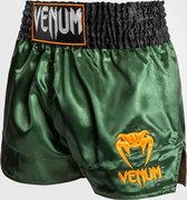 Venum Classic Muay Thai Shorts Groen Zwart Goud Maat L