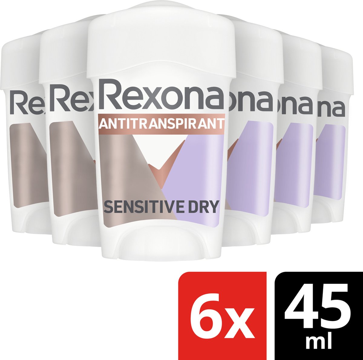 Goedkoopste Rexona Women Maximum Protection Anti-transpirant Stick - Sensitive Dry - met Defence Technologie - 6 x 45 ml