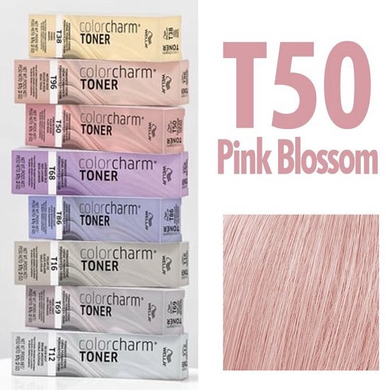Wella Color Charm Permanent Creme Toner - T50 Pink Blossom + developer - Wella toner - Haartoner - Roze haar - Pink hair
