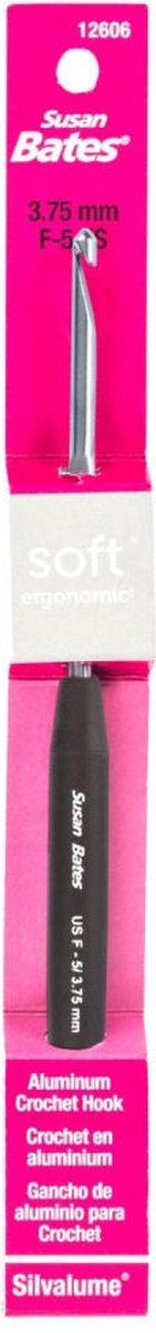 Susan Bates - zacht ergonomische aluminium haaknaald - 3.75 mm - B2606