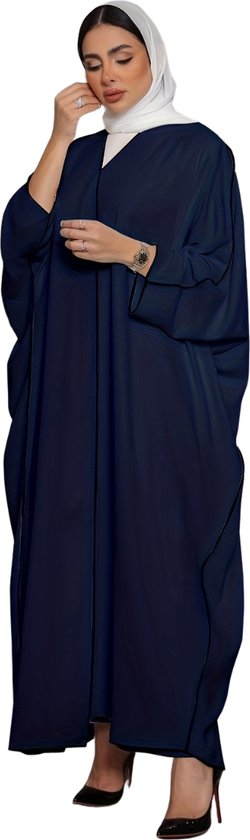 Livano Gebedskleding Dames - Abaya - Islamitische Kleding - Khimar - Jilbab - Vrouw - Alhamdulillah - Blauw