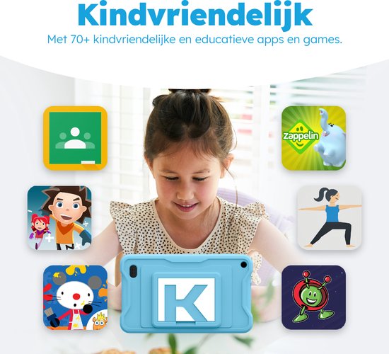 Tablette pour enfants Kurio - Tablette 7 pouces - Sécurité en ligne - Contrôle parental - YouTube kids - gestion des applications - Android 13 GO -