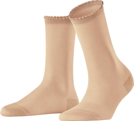 FALKE Bold Dot duurzaam organisch katoen sokken dames beige - Maat 35-38