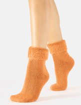 Cette Chaussettes d'hiver pour femmes, Angora Touch, chaussettes chaudes, chaussettes douillettes -Noisette - chaussettes maison - Cadeau Sinterklaas pour femmes