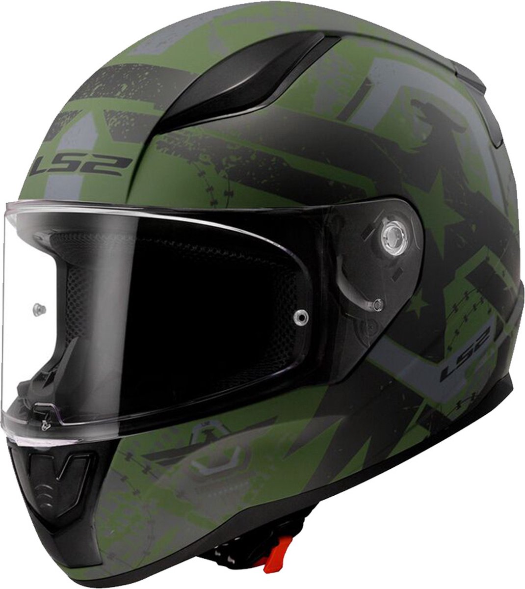 LS2 Helm Rapid II Thunder Birds FF353 mat groen maat M