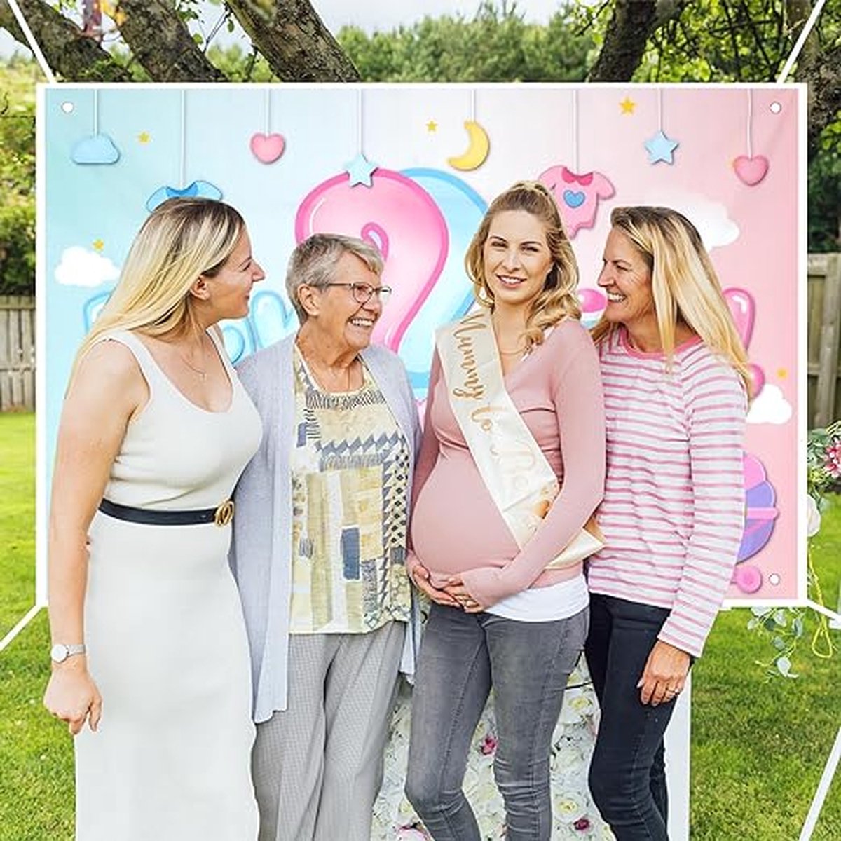 YongFoto 1,5x1m Sweet Baby douche achtergrondmeisje of jongen Gender