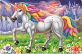 Puzzelen met Stickers Unicorn - Unicorn Speelgoed - Stickers Kinderen - Knutselen voor Kinderen - Knutselen Meisjes - Zelfklevende Puzzel